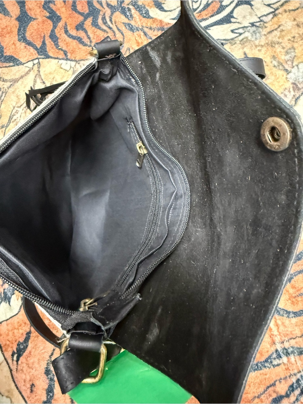 Genuine leather Cowhide w/hair. Fringe Cowhide Crossbody Bag. - Picture 6 of 13